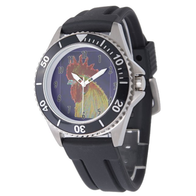 Rooster: Freestyle Head Horloge (Gekanteld)