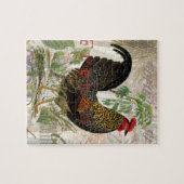  Rooster French Collage Art Legpuzzel (Horizontaal)