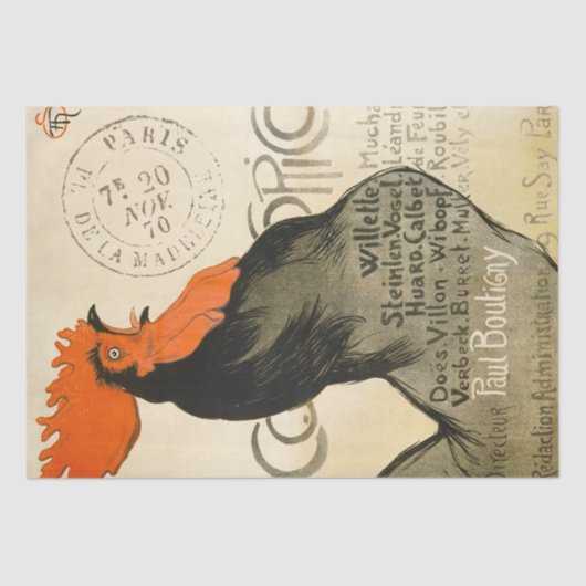 Rooster French  Opera Poster Decoupage Tissuepapier (Voorkant)