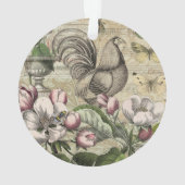 Rooster Garden Flower Papillon Art (dos)