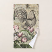 Rooster Garden Flower Papillon Art (Serviette à main)