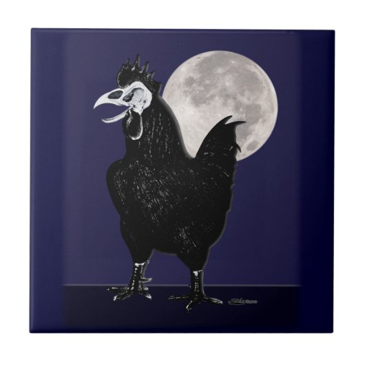 Rooster Ghost Tegeltje (Voorkant)