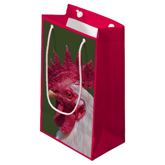 Rooster Gift Bag Klein Cadeauzakje (Voorkant Gekanteld)