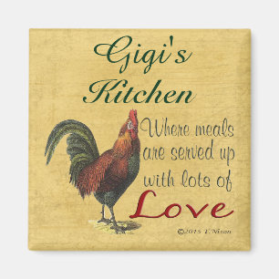 Rooster Gigi's Keuken Koelkast Magneet
