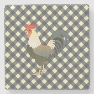ROOSTER GINGHAM STENEN ONDERZETTER