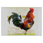 Rooster Glass Cutting Board Snijplank (Voorkant)