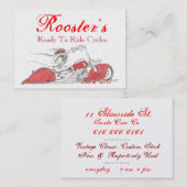 'Rooster' Gleaming Gold Cycle Visitekaartjes (Voorkant / Achterkant)