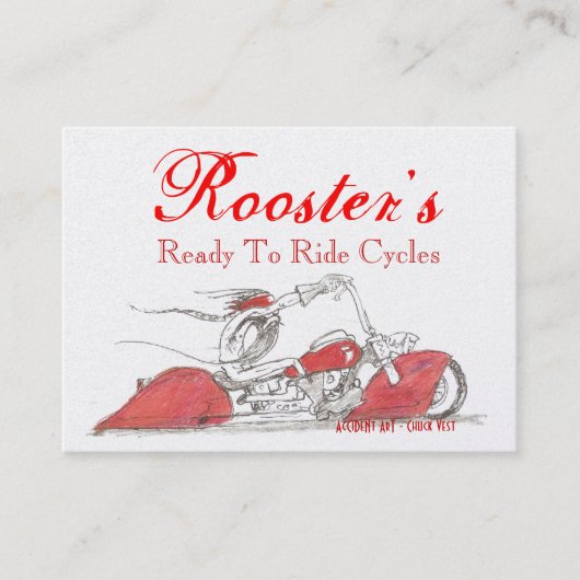 'Rooster' Gleaming Gold Cycle Visitekaartjes (Voorkant)