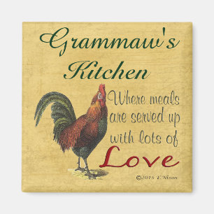 Rooster Grammaw's Keuken Koelkast Magneet