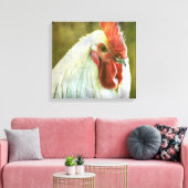 Rooster  Grunge Canvas afdrukken (Insitu (Woonkamer))