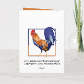 Rooster Happy Vaderdag Card Kaart (Achterkant)