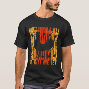 Rooster heeft geen weg gevonden Roost Funny Retr T-shirt
