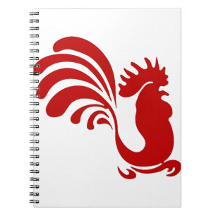 Rooster Hen Boerderij Animal Silhouette Notitieboek
