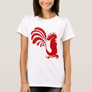 Rooster Hen Boerderij Animal Silhouette T-shirt