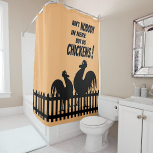 Rooster Humor Fun Cadeaugordijn Douchegordijn