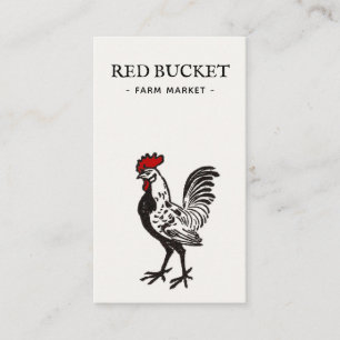  Rooster Illustratie Rustic Visitekaartje