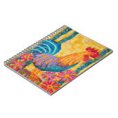 Rooster in de bloemen notitieboek (Linkerzijde)