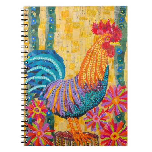 Rooster in de bloemen notitieboek (Voorkant)