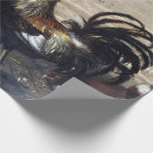 Rooster in de Chicken Yard Cadeaupapier (Hoek)