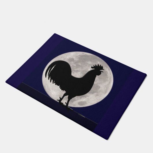 Rooster in het Moonlight Deurmat (Schuin)