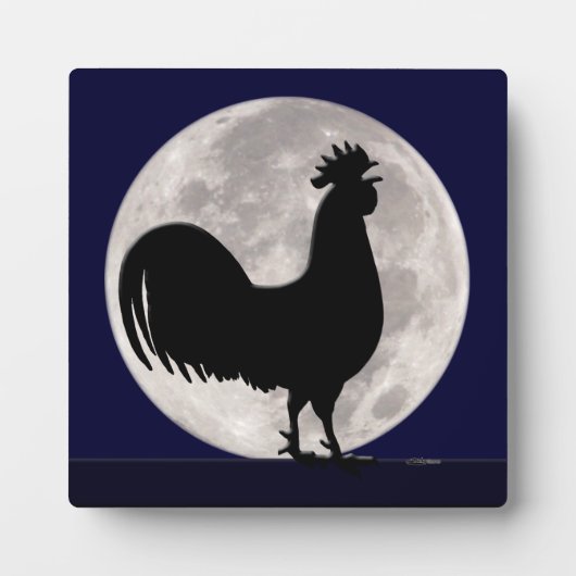 Rooster in het Moonlight Fotoplaat (Voorkant)