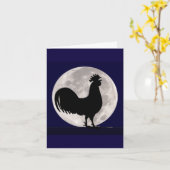 Rooster in het Moonlight Kaart (Gele Bloem)