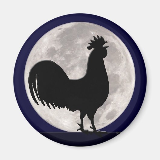 Rooster in het Moonlight Magneet (Voorkant)