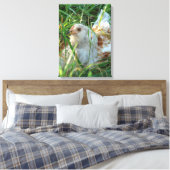 Rooster in hooibeemdoek canvas afdruk (Insitu (Slaapkamer))