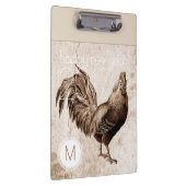  Rooster Jaar 2017 Monogram Klembord (Rechts)