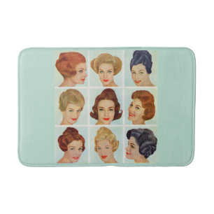 Rooster kapsels 1960 badmat