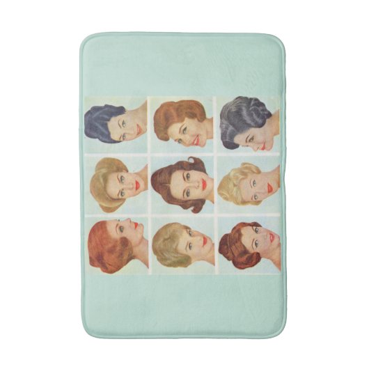 Rooster kapsels 1960 badmat (Voorkant Verticaal)