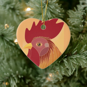 Rooster Keramisch Ornament