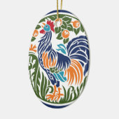 Rooster Keramisch Ornament (Links)