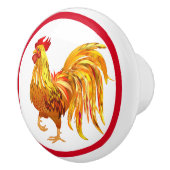 Rooster Keramische Kabinet Knop (Rechts)