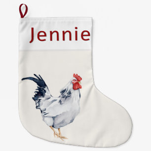 Rooster kerststooking grote kerstsok