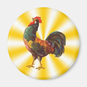 Rooster  Keuken Kist Art Koelkast Magnet Magneet
