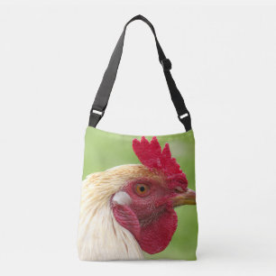 rooster, kip, dier, vogel, design, boerderij, crossbody tas