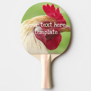 rooster, kip, dier, vogel, design, boerderij, tafeltennisbatje