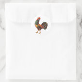 Rooster  Kitchen Crate Art Ronde Sticker (Tas)
