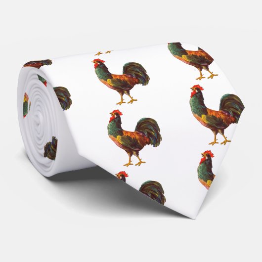 Rooster Kitchen Crate Art Stropdas (Opgerold)