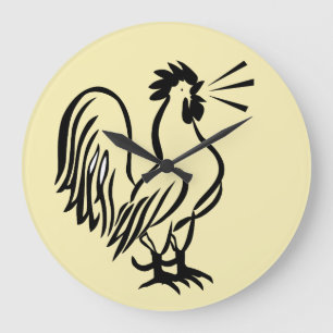 ROOSTER KITCHEN WALL CLOCK GROTE KLOK