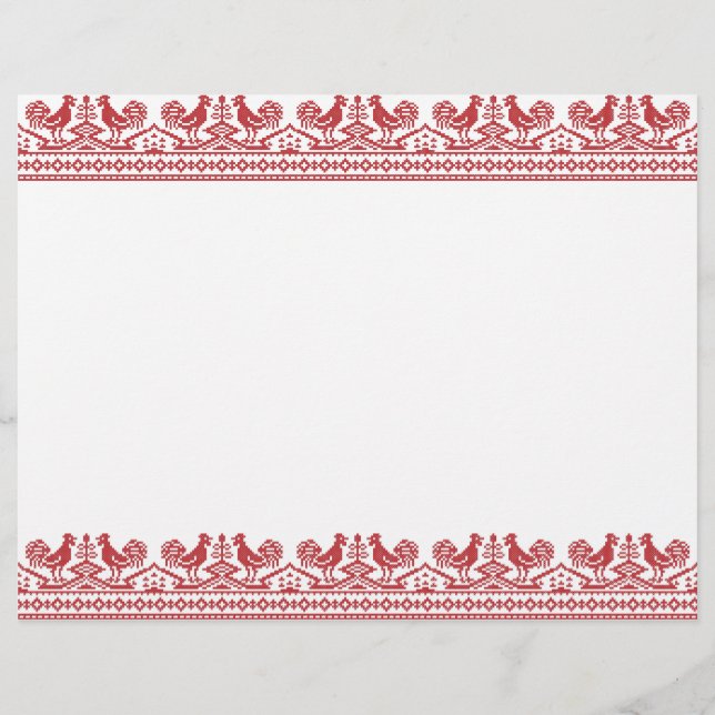 Rooster kruissteek (Voorkant)