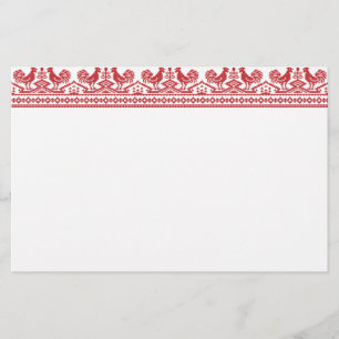 Rooster kruissteek briefpapier