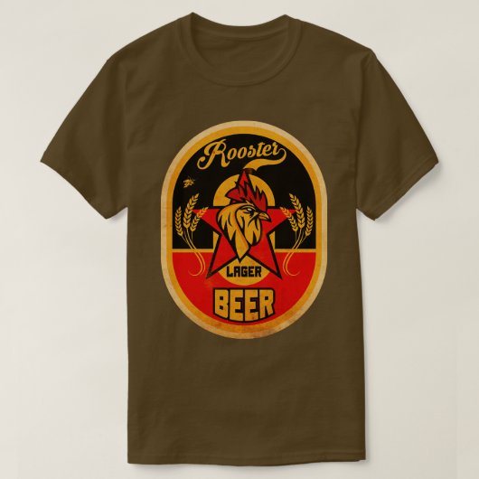 Rooster Lager Beer T-shirt (Design voorkant)