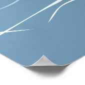 Rooster Light Blue Kitchen Wall Art - Poster (Hoek)