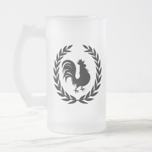 Rooster Logo Matglas Bierpul (Links)
