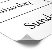 rooster maart 2020 met weeknummer poster (Hoek)