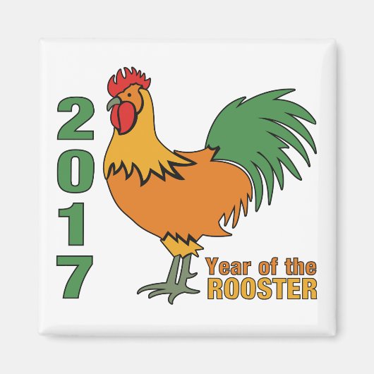 Rooster magnet 2017 magneet (Voorkant)