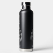 Rooster met zwarte en witte tribale waterfles (Rechts)