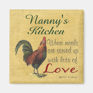 Rooster Nanny's Keuken Koelkast Magneet